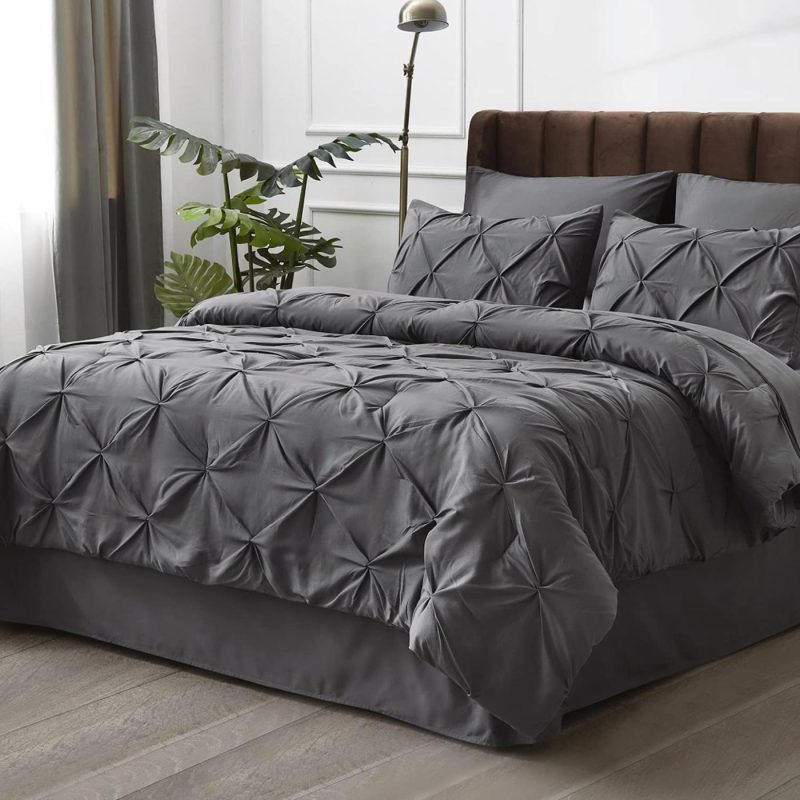 Bedding |  Bed In A Bag Pinch Pleat Bedding Comforter Set With Sheets Bedding Bedding