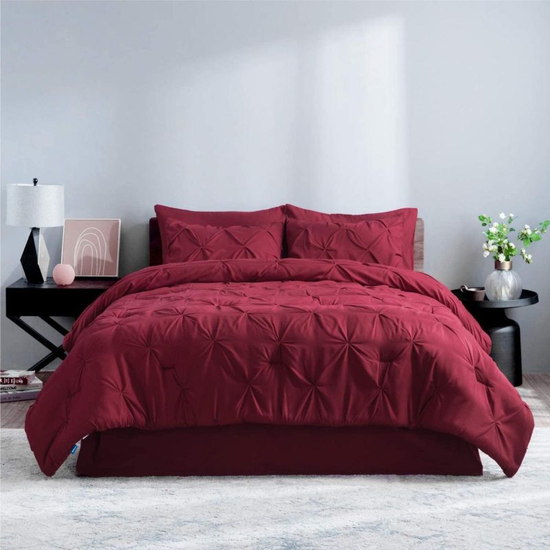 Bedding |  Bed In A Bag Pinch Pleat Bedding Comforter Set With Sheets Bedding Bedding