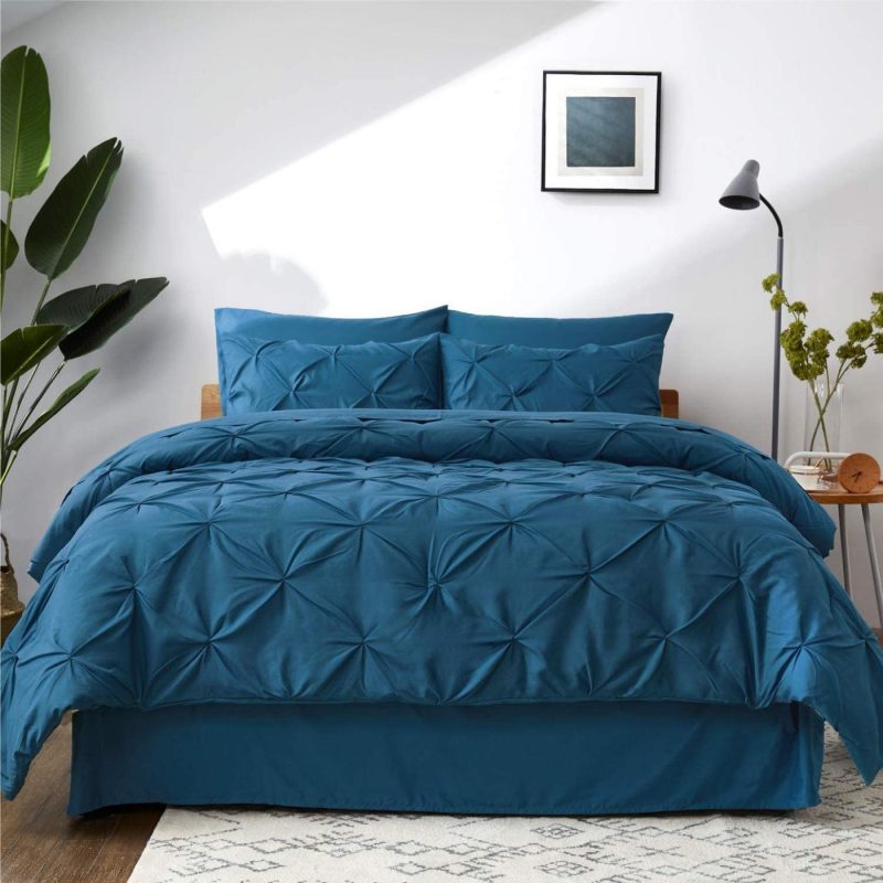 Bedding |  Bed In A Bag Pinch Pleat Bedding Comforter Set With Sheets Bedding Bedding