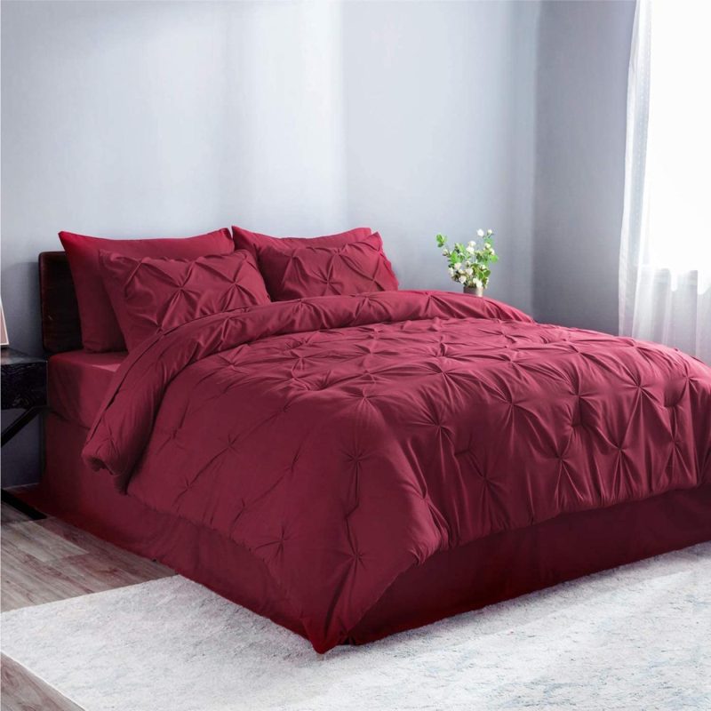 Bedding |  Bed In A Bag Pinch Pleat Bedding Comforter Set With Sheets Bedding Bedding