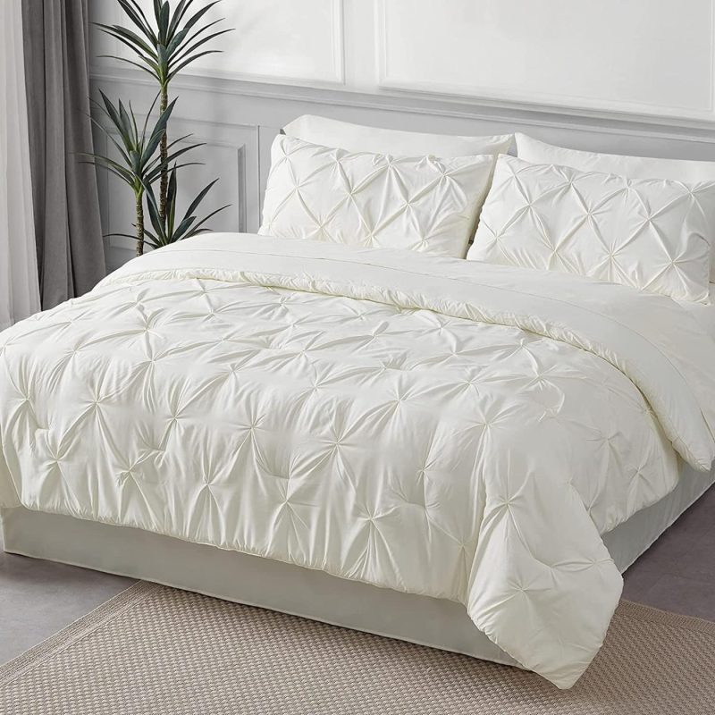 Bedding |  Bed In A Bag Pinch Pleat Bedding Comforter Set With Sheets Bedding Bedding