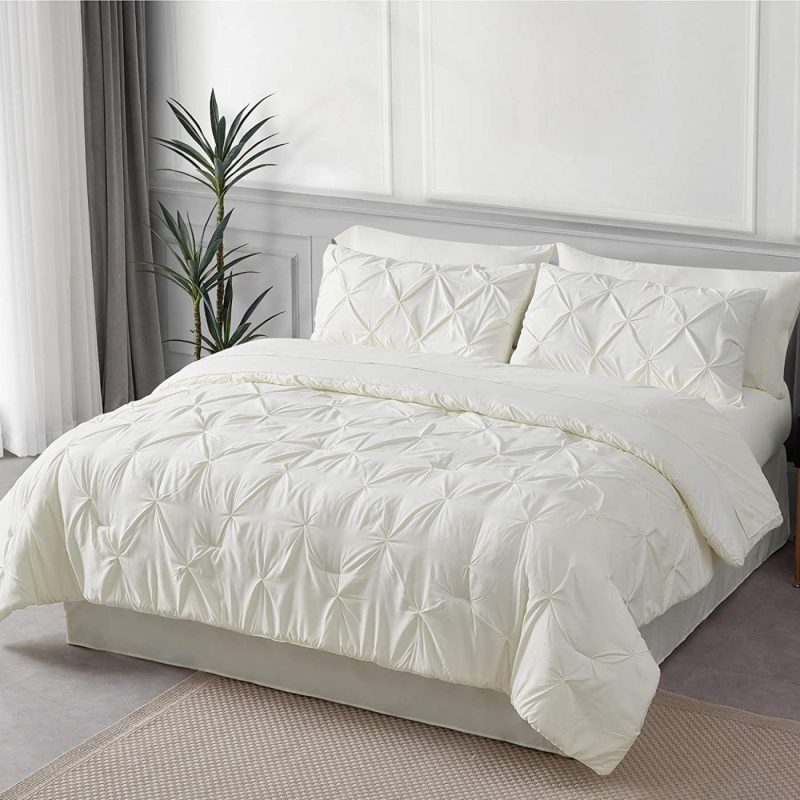 Bedding |  Bed In A Bag Pinch Pleat Bedding Comforter Set With Sheets Bedding Bedding