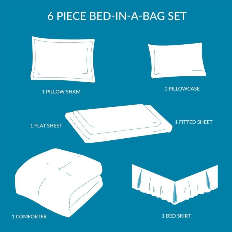 Bedding |  Bed In A Bag Pinch Pleat Bedding Comforter Set With Sheets Bedding Bedding