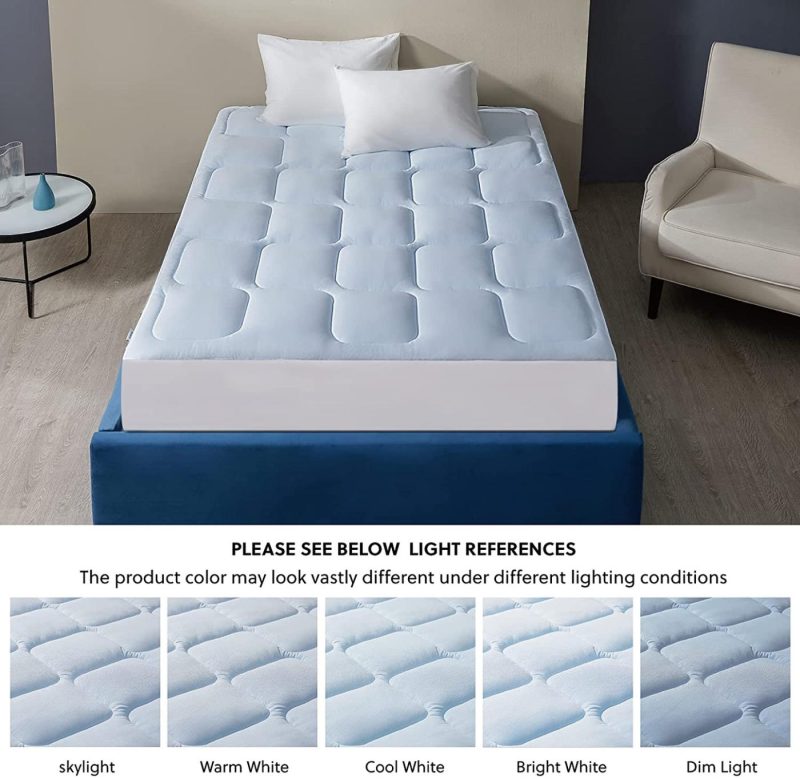 Bedding |  Bedsure Full Size Mattress Pad – Breathable Cooling Mattress Pad Bedding Quilted Cool Mattress Cover Deep Pocket Fits Up To 18 Inches Blue (Full 54"X75") Bedding Bedding