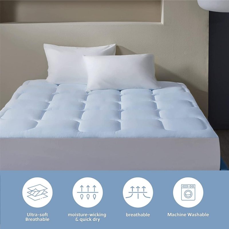 Bedding |  Bedsure Full Size Mattress Pad – Breathable Cooling Mattress Pad Bedding Quilted Cool Mattress Cover Deep Pocket Fits Up To 18 Inches Blue (Full 54"X75") Bedding Bedding