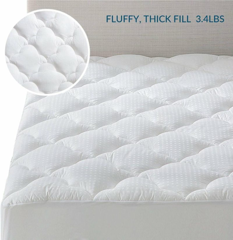 Bedding |  Bedsure Pillow Top Mattress Topper Queen Size – Cooling Mattress Pad Cotton Quilted Mattress Cover With Deep Pocket，Padded Pillow Top With Fluffy Down Alternative Fill Bedding Bedding