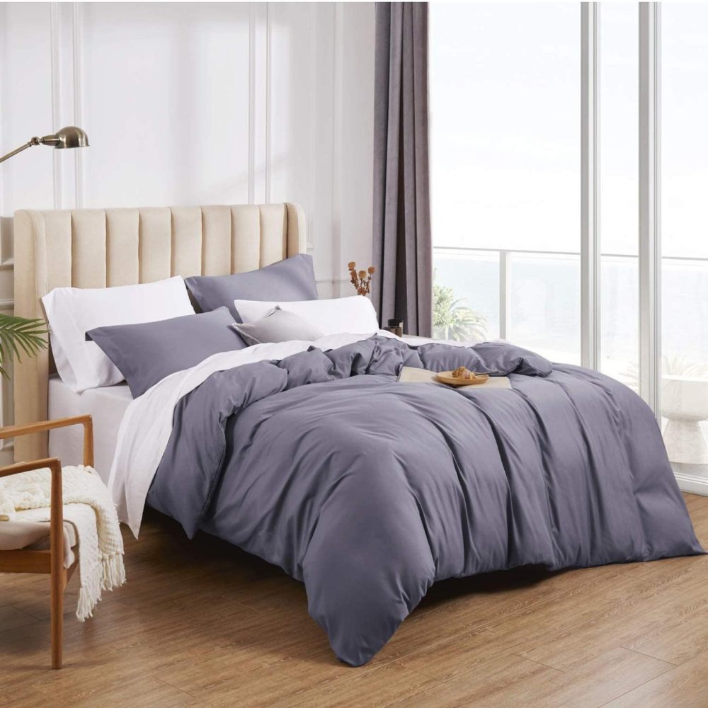 Bedding |  Bedsure Purple Duvet Cover Full Size – Brushed Microfiber Soft Full Size Duvet Cover 3 Pieces With Zipper Closure, 1 Duvet Cover 80X90 Inches And 2 Pillow Shams Bedding Bedding