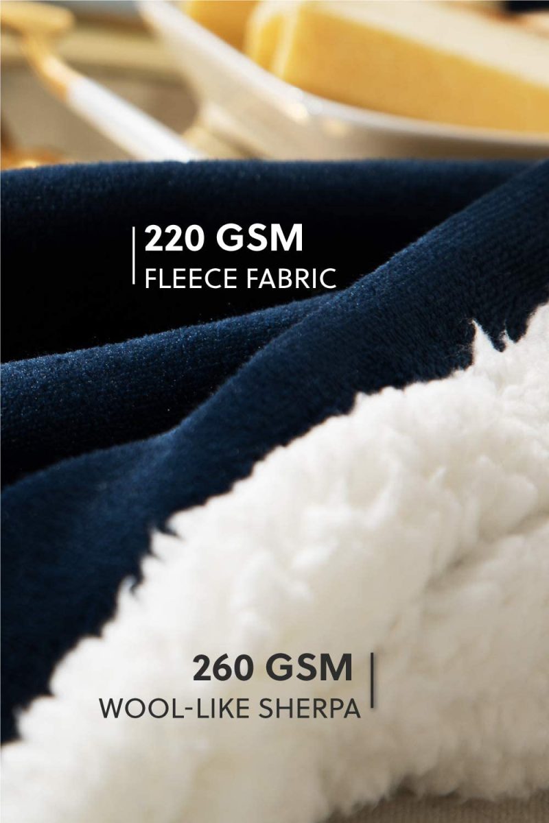 Bedding |  Bedsure Sherpa Fleece Blankets Twin Size – Navy Blue Thick Fuzzy Warm Soft Twin Blanket For Bed Bedding Bedding