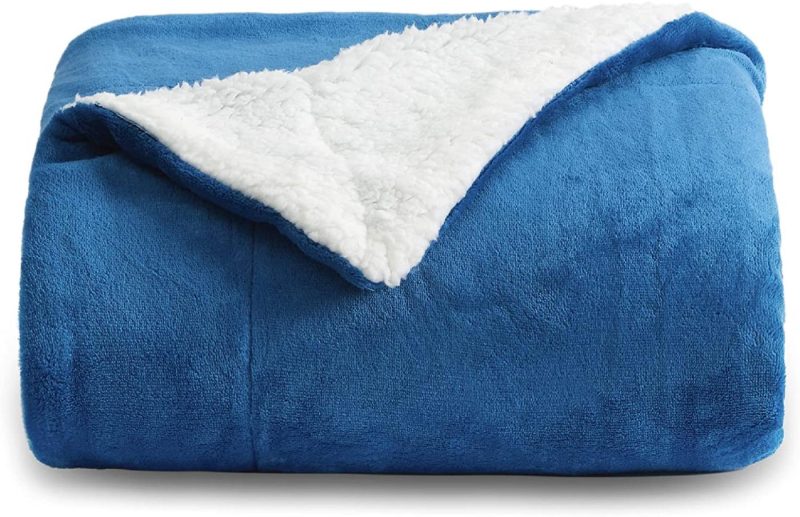 Bedding |  Bedsure Sherpa Fleece Blankets Twin Size – Navy Blue Thick Fuzzy Warm Soft Twin Blanket For Bed Bedding Bedding