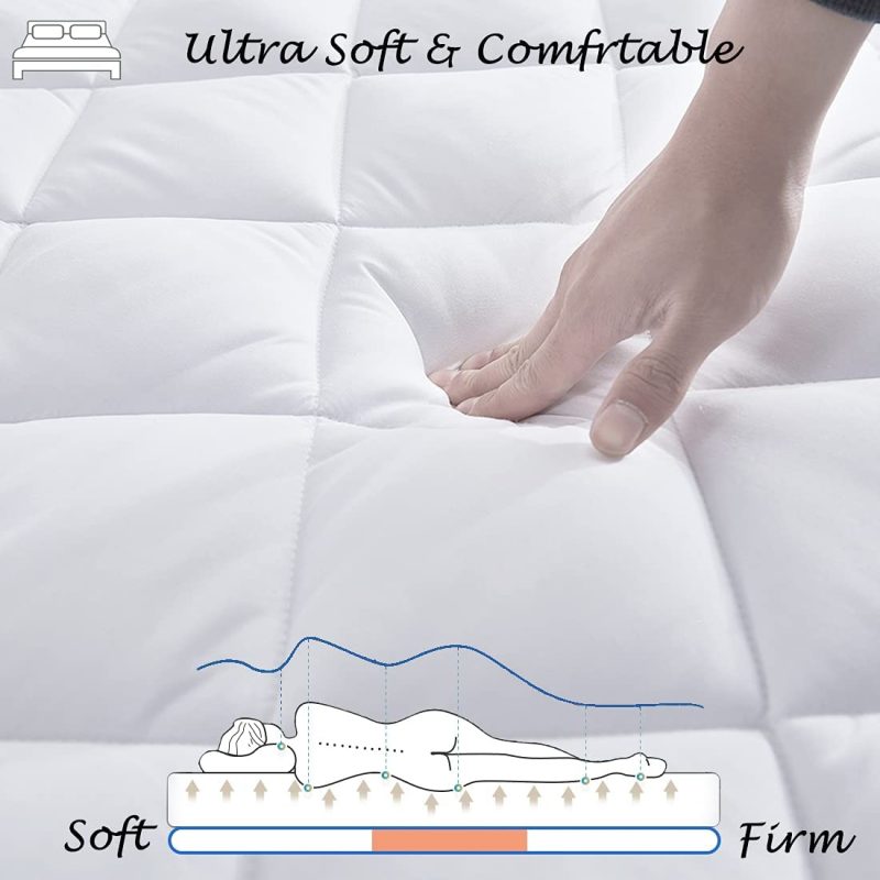 Bedding |  Bioeartha Bedding Quilted Fitted Mattress Pad, Twin Size Mattress Topper Deep Pocket, Breathable Fluffy Soft Mattress Protector Stretches Up To 8”-18” Deep, Machine Washable Mattress Cover Bedding Bedding