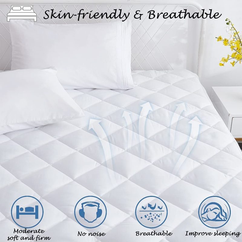 Bedding |  Bioeartha Bedding Quilted Fitted Mattress Pad, Twin Size Mattress Topper Deep Pocket, Breathable Fluffy Soft Mattress Protector Stretches Up To 8”-18” Deep, Machine Washable Mattress Cover Bedding Bedding