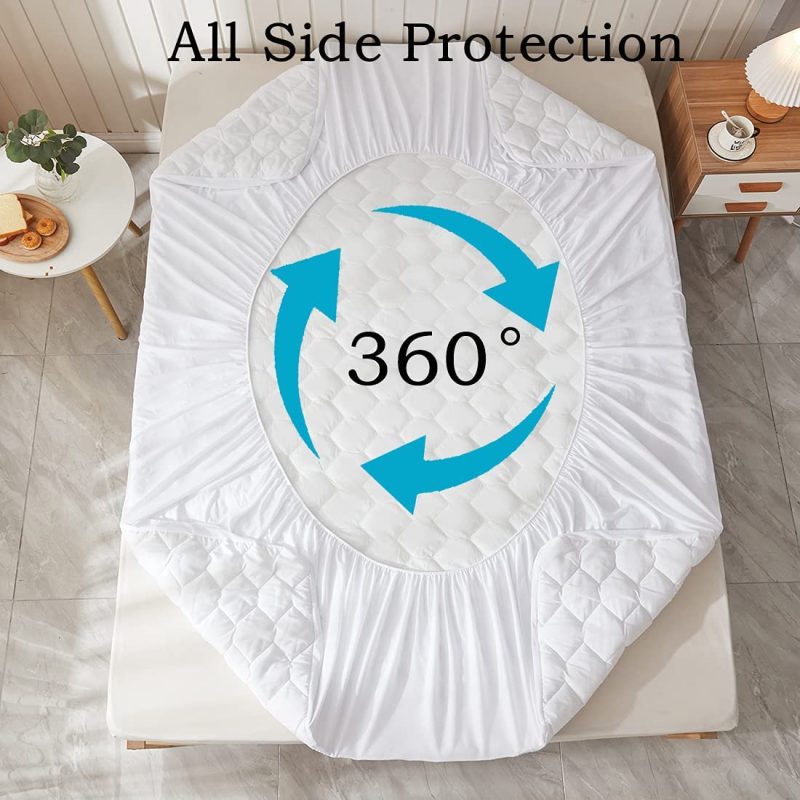 Bedding |  Bioeartha Waterproof Mattress Pad, California King Quilted Fitted Mattress Pad, 100% Waterproof Breathable Soft Mattress Protector Stretches Up To 8-18 Inches, Cooling Mattress Topper Bedding Bedding