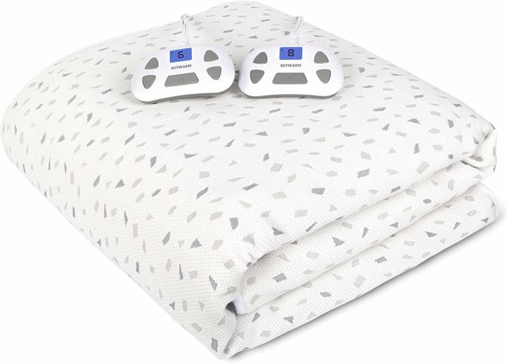 Bedding |  Bstwarm Heated Mattress Pad, Electric Bed Warmer, Mattress Cover With 8-21" Deep Pocket, 10 Heat Settings, 1-12 Hours Timed Off, Machine Washable – Queen 60”X80”, Dual Control Bedding Bedding