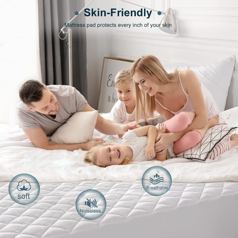 Bedding |  Cal King Size Quilted Fitted Mattress Pad, 100% Waterproof Breathable Mattress Protector,Ultra Soft & Noiseless Mattress Cover With Comfortable Filling Deep Pocket Stretches Up To 21" Bedding Bedding