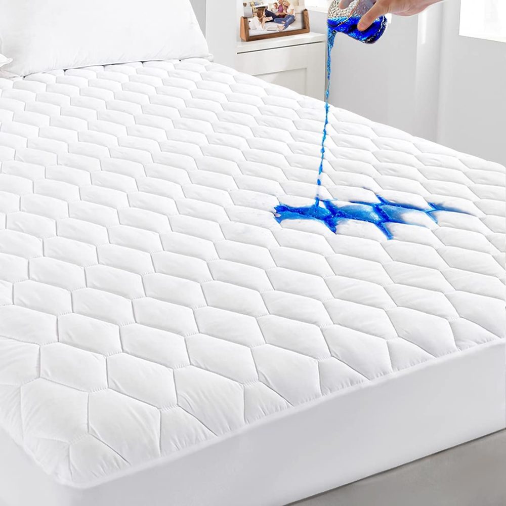 Bedding |  Cal King Size Waterproof Mattress Pad,Breathable And Noiseless Quilted Mattress Protector,Stretches Up To 21" Deep Pocket Hollow Cotton Filling Mattress Cover Bedding Bedding