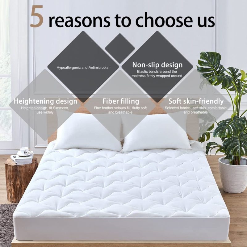 Bedding |  California King Mattress Pad Cover Pillowtop Overfilled Cooling 8-24 Inch Deep Pocket Quilted Fitted Bed Topper With Sonw Down Alternative Bedding Bedding