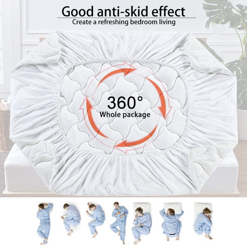 Bedding |  California King Mattress Pad Cover Pillowtop Overfilled Cooling 8-24 Inch Deep Pocket Quilted Fitted Bed Topper With Sonw Down Alternative Bedding Bedding