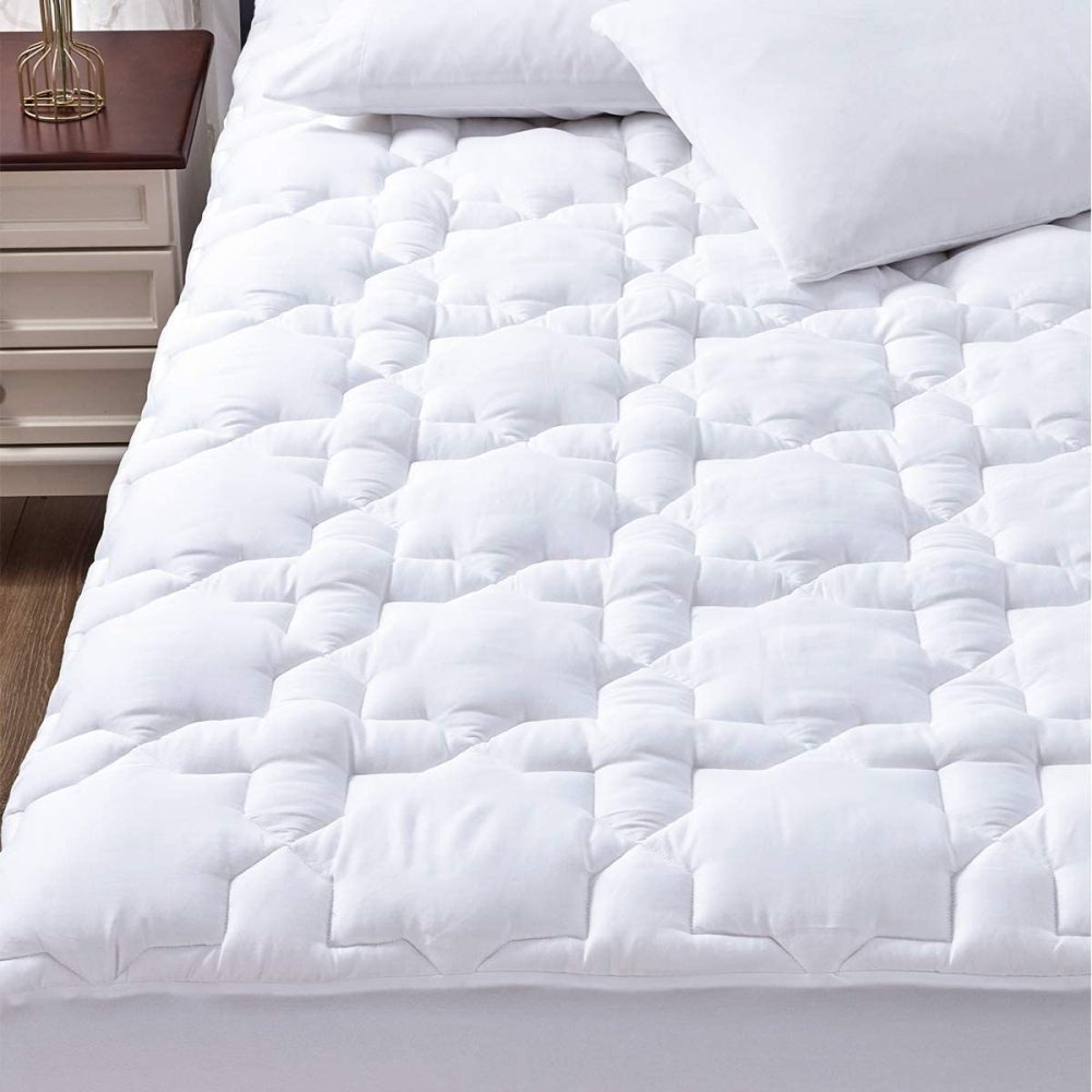 Bedding |  Cozylux California King Mattress Pad Deep Pocket Non Slip Cotton Mattress Topper Breathable And Soft Quilted Fitted Mattress Cover Up To 18" Thick Pillowtop 450Gsm Bed Mattress Pad White Bedding Bedding