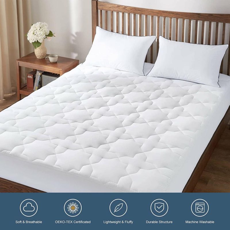 Bedding |  Cozylux Twin Xl Cotton Mattress Pad Deep Pocket Quilted Mattress Cover Extra Long For College Dorm Pillowtop Mattress Protector Up To 20", Fitted Sheet Mattress Cover, 39X80 Inches, White Bedding Bedding