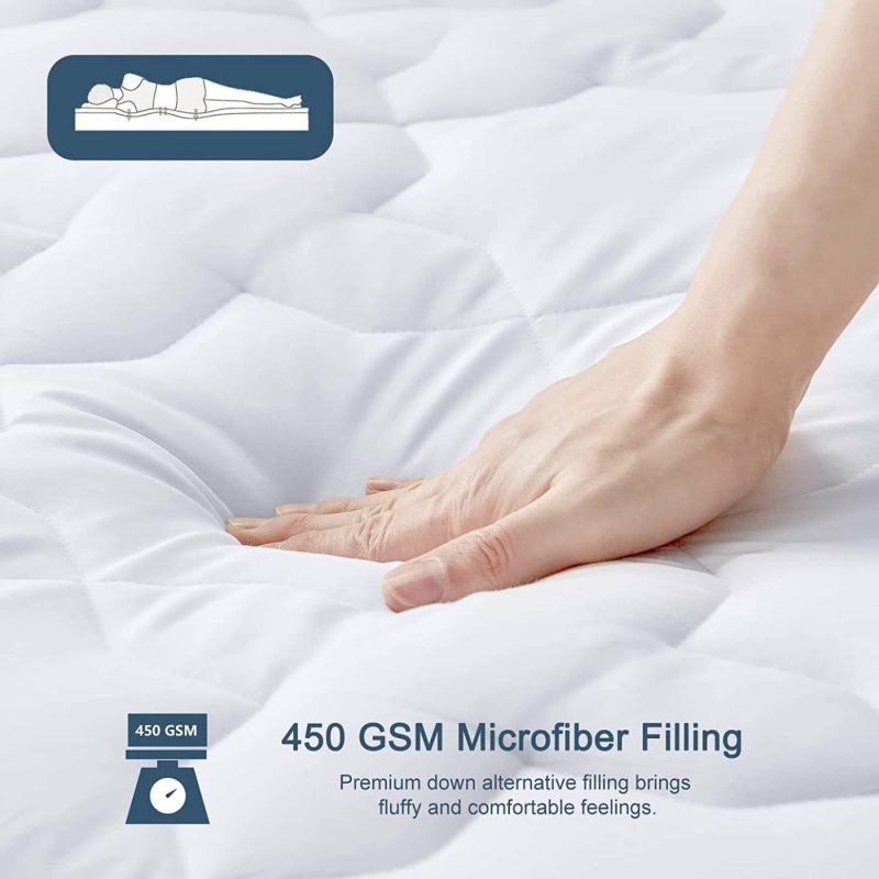 Bedding |  Cozylux Twin Xl Cotton Mattress Pad Deep Pocket Quilted Mattress Cover Extra Long For College Dorm Pillowtop Mattress Protector Up To 20", Fitted Sheet Mattress Cover, 39X80 Inches, White Bedding Bedding