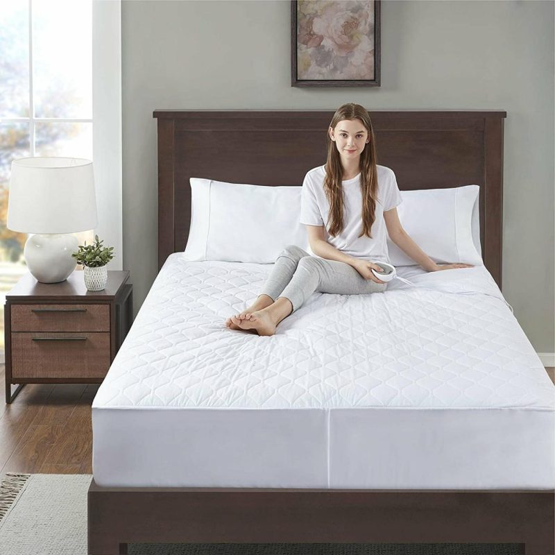 Bedding |  Degrees Of Comfort Dual Control Heated Mattress Pad Queen Size | Zone Heating Electric Bed Warmer W/ Auto Shut Off | Fit Up To 15 Inch | 12.5Ft Long Cord – 60X80 Inch, White Bedding Bedding