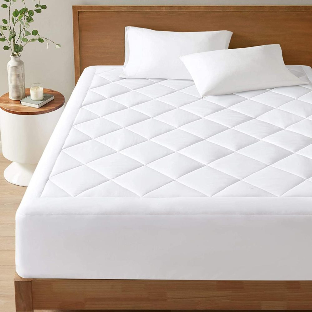 Bedding |  Degrees Of Comfort Premium Soft Waterproof Mattress Pad Twin Size | Quilted Topper Fitted 13” Inch Deep Pocket 3M Scotchgard Stain Resistant Protector Cover | Cooling, Washable, Breathable Bedding Bedding