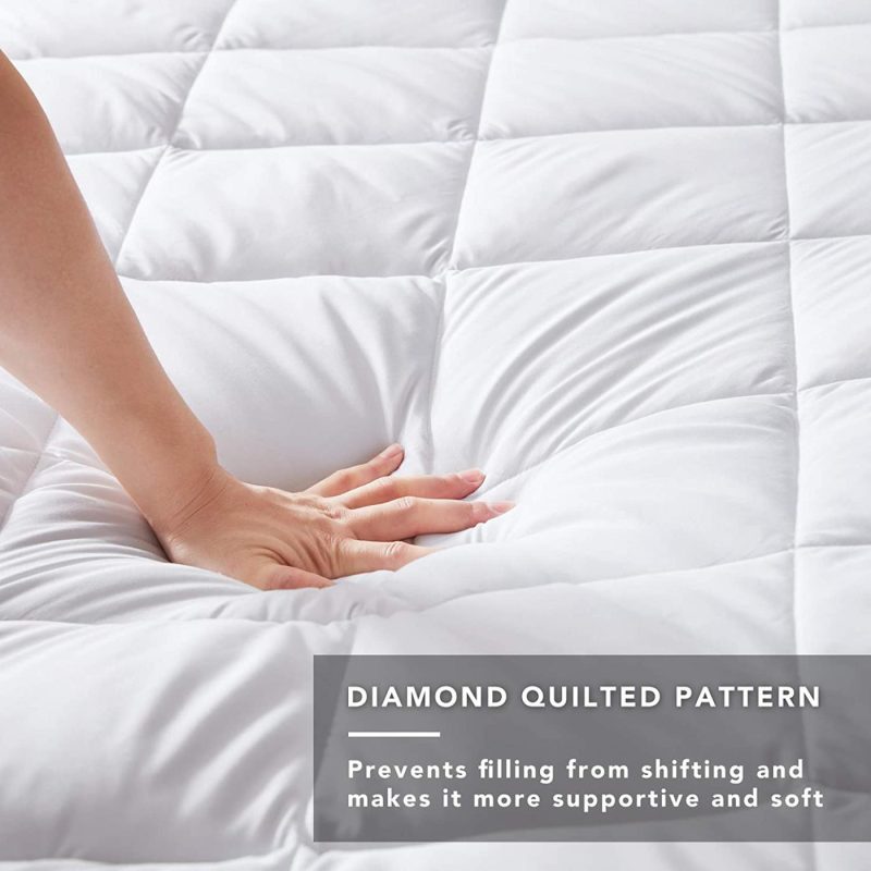 Bedding |  Degrees Of Comfort Premium Soft Waterproof Mattress Pad Twin Size | Quilted Topper Fitted 13” Inch Deep Pocket 3M Scotchgard Stain Resistant Protector Cover | Cooling, Washable, Breathable Bedding Bedding