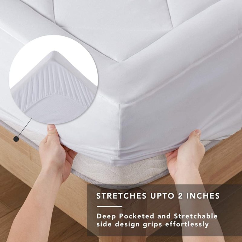 Bedding |  Degrees Of Comfort Premium Soft Waterproof Mattress Pad Twin Size | Quilted Topper Fitted 13” Inch Deep Pocket 3M Scotchgard Stain Resistant Protector Cover | Cooling, Washable, Breathable Bedding Bedding