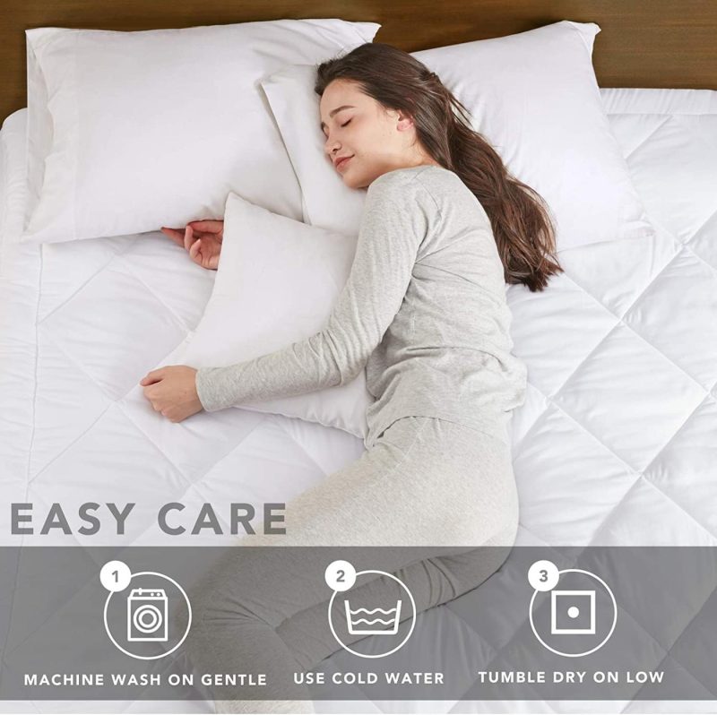 Bedding |  Degrees Of Comfort Premium Soft Waterproof Mattress Pad Twin Size | Quilted Topper Fitted 13” Inch Deep Pocket 3M Scotchgard Stain Resistant Protector Cover | Cooling, Washable, Breathable Bedding Bedding