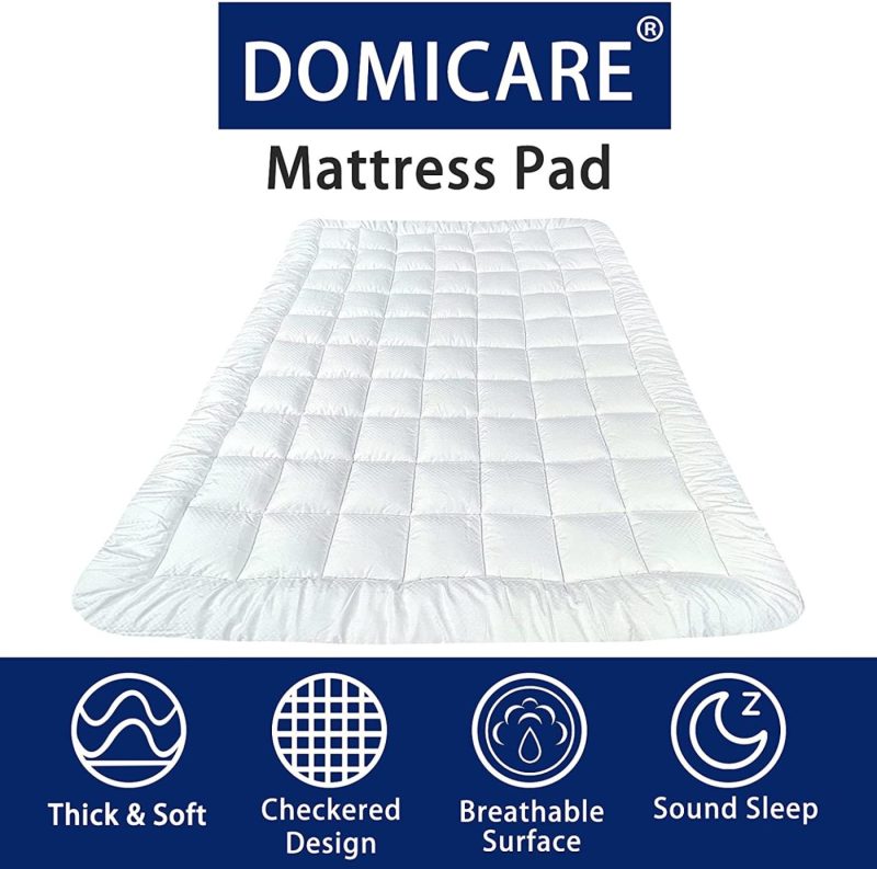 Bedding |  Domicare Cal King Mattress Pad Cover Quilted Fitted Mattress Protector With Deep Pocket (8-21Inch), Cooling Cotton Mattress Topper Pillow Top-White Bedding Bedding