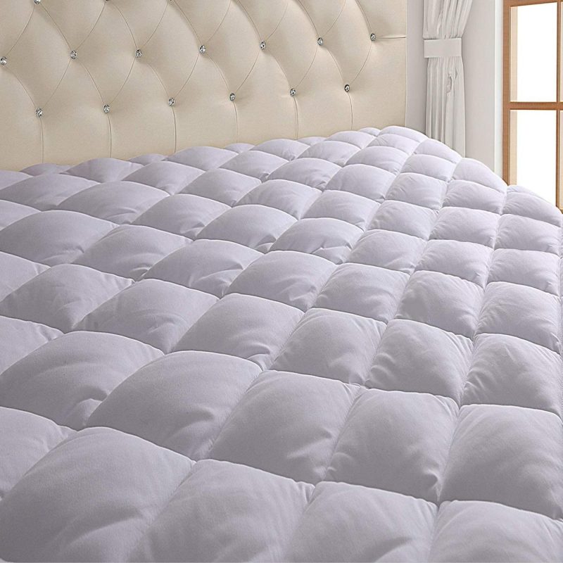 Bedding |  Ecomozz Twin Mattress Pad Stretches Up To 8-21Inch Smooth Elastic Pocket(Without Noise) Premium Snow Alternative Fiber Fill Protection Pad Bedding Bedding