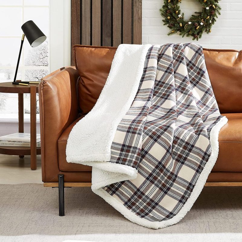 Bedding |  Eddie Bauer Home Plush Sherpa Fleece Throw Soft & Cozy Reversible Blanket, Ideal For Travel, Camping, & Home Bedding Bedding