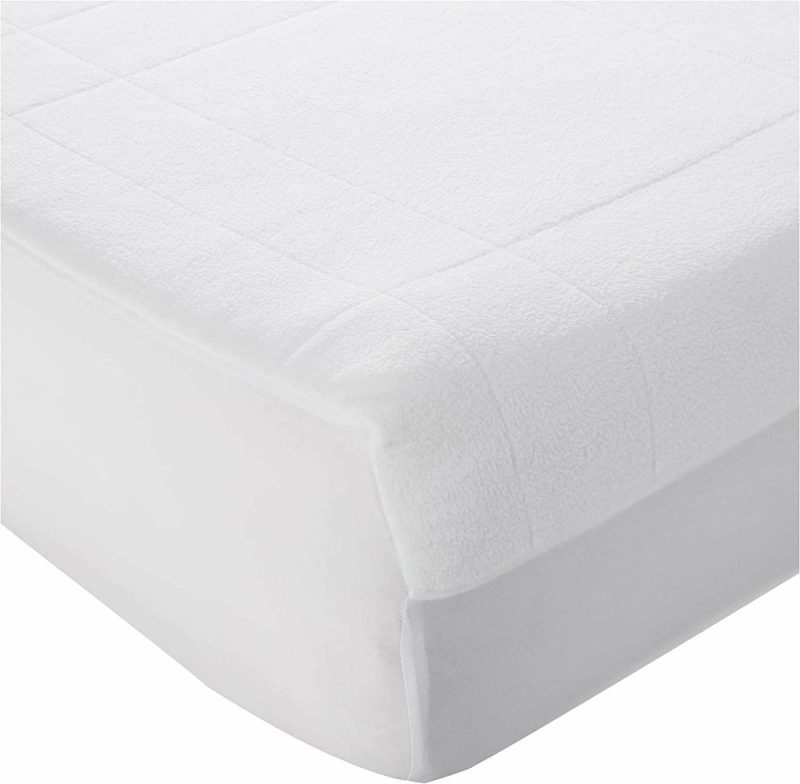 Bedding |  Eddie Bauer | Signature Fleece Quilted Plaid Electric Heated Mattress Pad With Safe & Warm Low-Voltage Technology, Twin, White Bedding Bedding