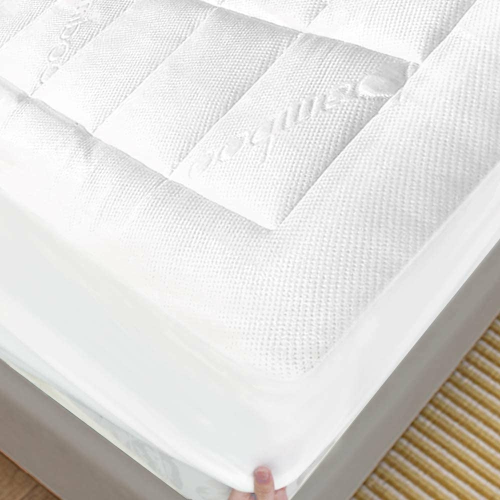 Bedding |  Enitya Bamboo Mattress Pad Queen Size Breathable, Soft Quilted Fitted Mattress Cover With 400 Gsm Down Alternative Fill (8-21" Deep Pocket) Bedding Bedding