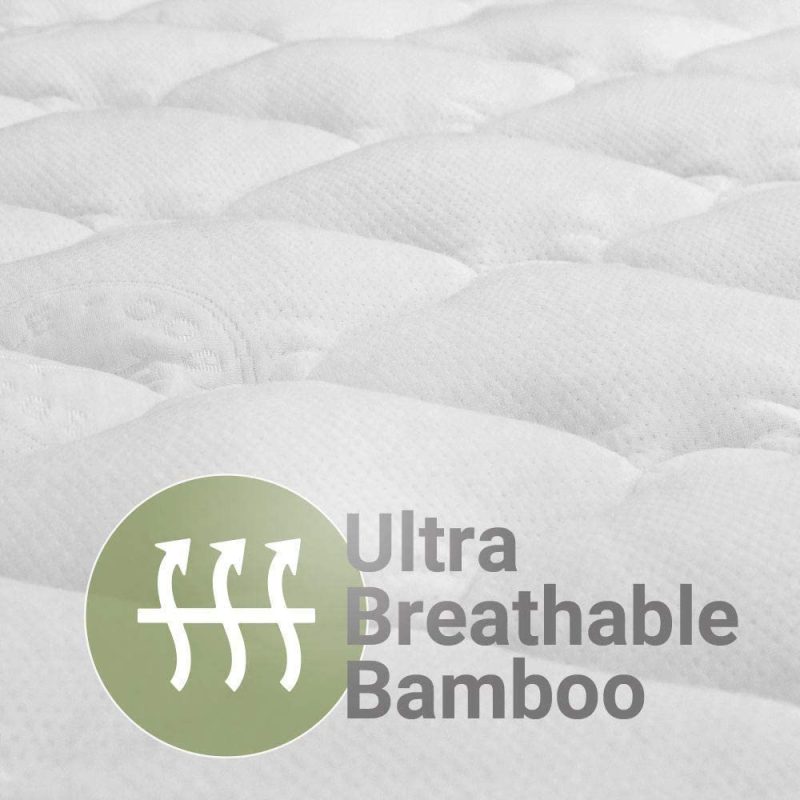 Bedding |  Exceptionalsheets Bamboo Mattress Pad With Fitted Skirt – Extra Plush Rayon From Bamboo Cooling Topper – Removable Pillowtop Mattress Pad – California King Size Bedding Bedding