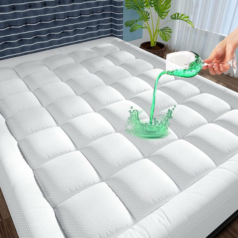 Bedding |  Extra Thick Waterproof Mattress Pad Twin Size Mattress Protector Bed Cover 8-21" Deep Pocket Cooling Quilted Fitted Pillow Top Mattress Topper Bedding Bedding