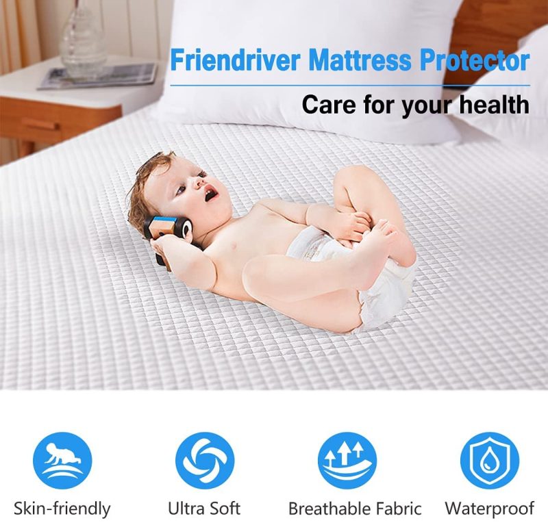 Bedding |  Friendriver Waterproof Mattress Protector, Quilted Fitted Mattress Topper, Ultra Soft Breathable Bed Mattress Pad For Maximum Protection, Mattress Cover Stretches Up To 18” Deep (Full) Bedding Bedding