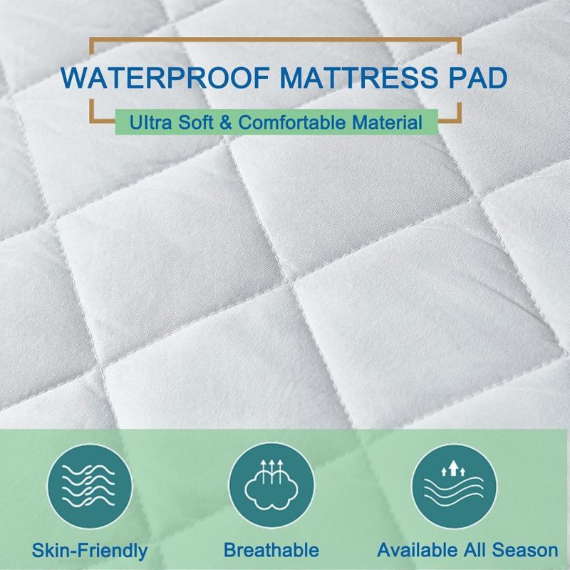 Bedding |  Gehannah California King Mattress Pad 100% Waterproof Mattress Protector, Ultra Soft Noiseless Mattress Cover, Breathable Cooling Mattress Topper With 8-18" Deep Pocket Bedding Bedding