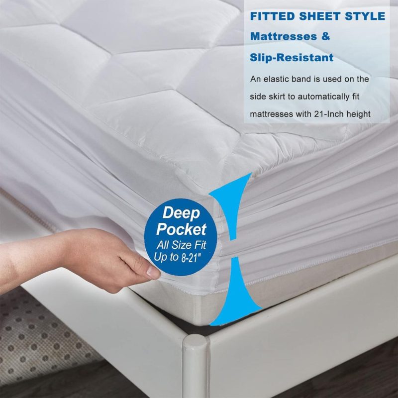 Bedding |  Gehannah Twin Size Mattress Pad Soft Mattress Cover, Breathable Noiseless Quilted Fitted Mattress Protector With 8-21" Deep Pocket Mattress Topper Bedding Bedding