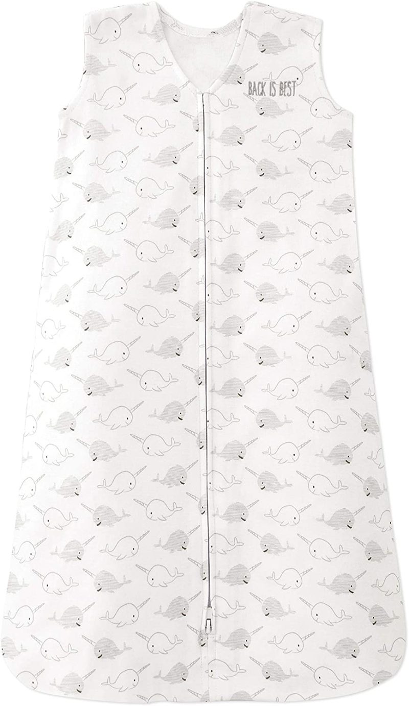 Bedding |  Halo 100% Cotton Sleepsack Wearable Blanket, Tog 0.5, Happy Narwhals, Medium Bedding Bedding