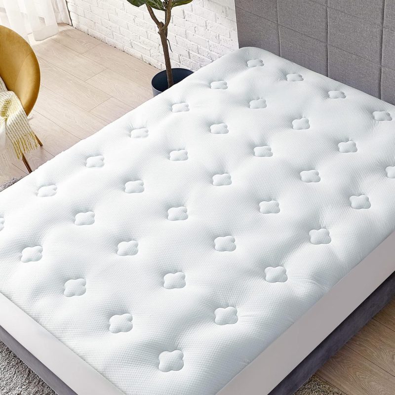 Bedding |  Hansleep Queen Memory Foam Mattress Pad Topper,Cooling Gel Bamboo Mattress Pad Fluffy Mattress Protector With Deep Pocket, Breathable Air Mattress Topper Cover, 60X80 Inches Bedding Bedding