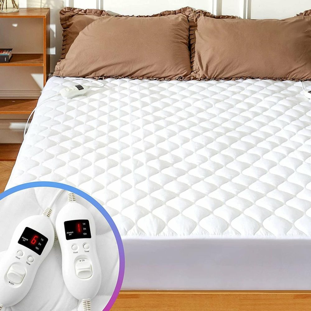 Bedding |  Heated Mattress Pad Adjustable Zone Heating With 8 Heat Settings Controller Quilted Electric Mattress Pad Fit Up To 21 Inch Bedding Bedding