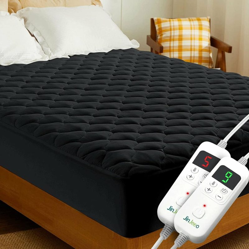 Bedding |  Heated Mattress Pad King Size Electric Mattress Pads Black Electric Bed Warmer Fit Up To 21" With 11 Heat Settings Single Controller 9 Hours Auto Shut Off Bedding Bedding