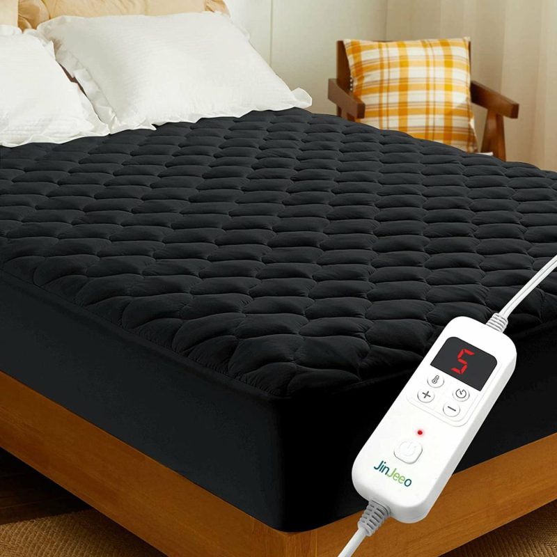 Bedding |  Heated Mattress Pad King Size Electric Mattress Pads Black Electric Bed Warmer Fit Up To 21" With 11 Heat Settings Single Controller 9 Hours Auto Shut Off Bedding Bedding