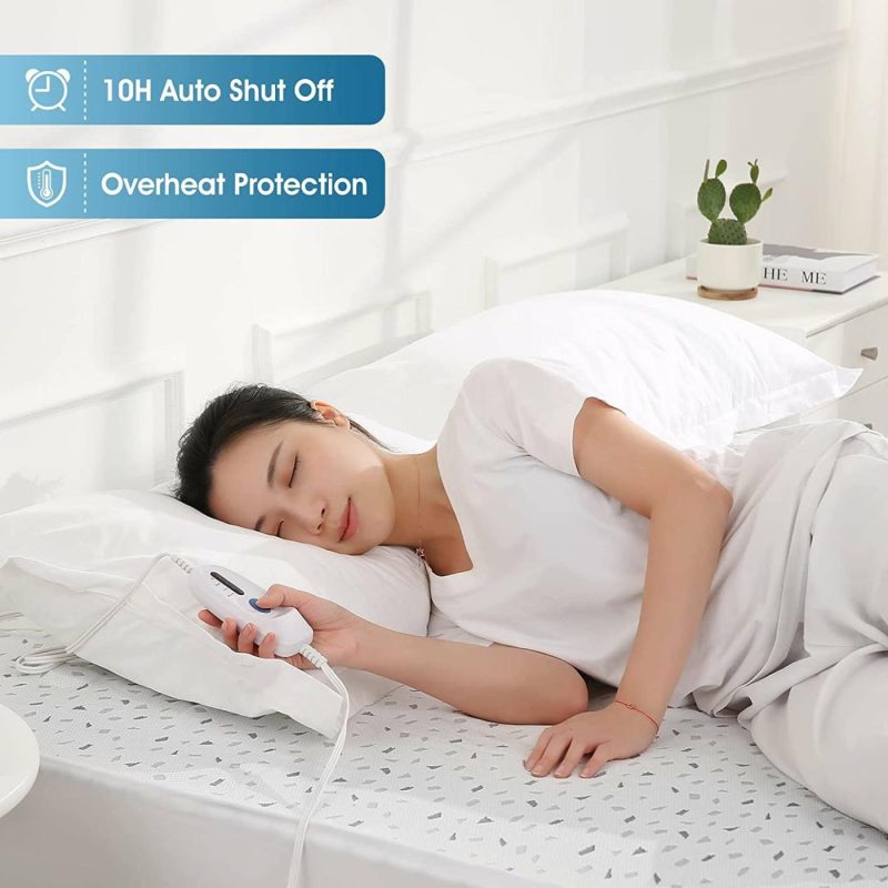 Bedding |  Heated Mattress Pad Queen Size 60"X80", Electric Underblanket Mattress Cover Bed Warmer Fit Up To 15" Deep Pocket, Dual Control With 4 Heat Settings, Auto Off & Fast Heating & Machine Washable Bedding Bedding