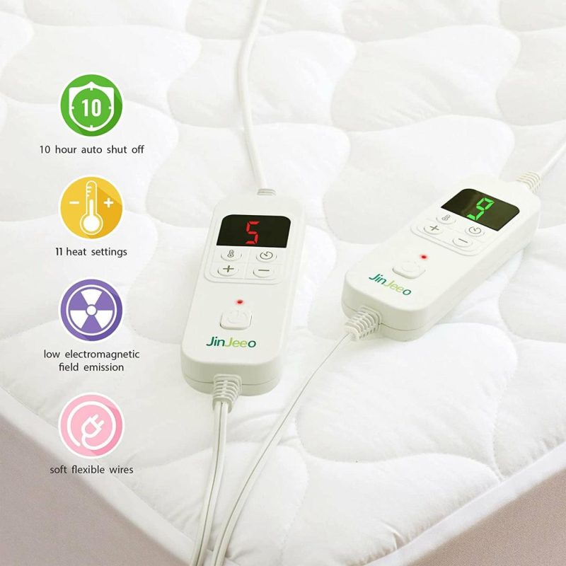 Bedding |  Heated Mattress Pad Queen Size Electric Mattress Pads Electric Bed Warmer Fit Up To 21" With 11 Heat Settings Dual Controller 9 Hours Auto Shut Off Bedding Bedding