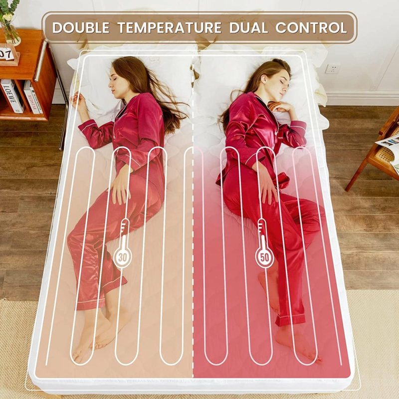 Bedding |  Heated Mattress Pad Queen Size Electric Mattress Pads Electric Bed Warmer Fit Up To 21" With 11 Heat Settings Dual Controller 9 Hours Auto Shut Off Bedding Bedding