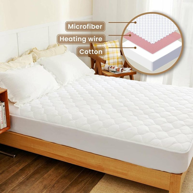 Bedding |  Heated Mattress Pad Queen Size Electric Mattress Pads Electric Bed Warmer Fit Up To 21" With 11 Heat Settings Dual Controller 9 Hours Auto Shut Off Bedding Bedding