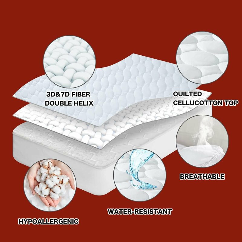 Bedding |  Heated Mattress Pad Queen Water-Resistant Electric Mattress Pad Bed Topper Stretches Up 8-21" Deep Pocket Bedding Bedding