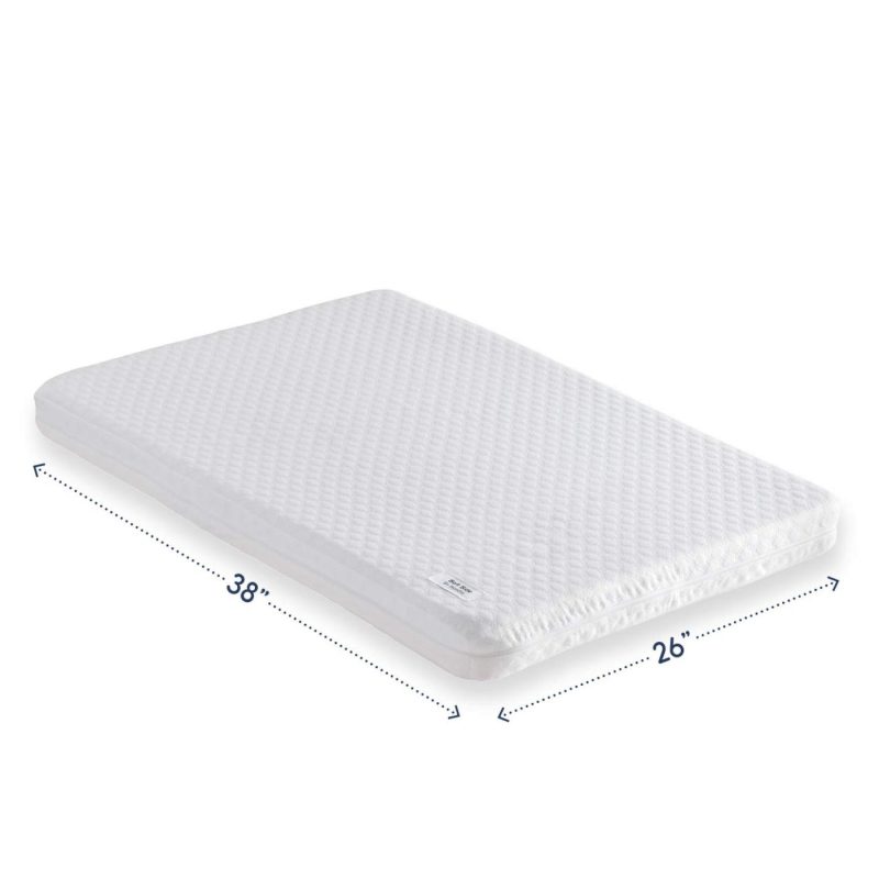 Bedding |  Hiccapop Pack And Play Mattress Pad [Dual Sided] W/Firm Side (For Babies) & Soft Memory Foam Side (For Toddlers) Bedding [Spare Cover] for Dual-sided Playard Mattress